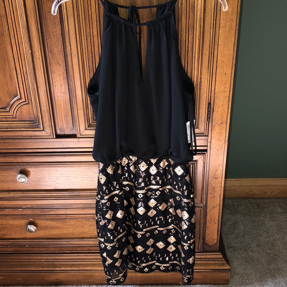 Black and Gold Sequin Sress- NWT
